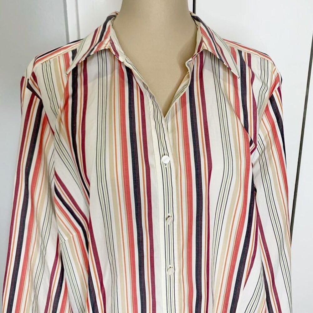 Tommy Hilfiger Women’s Striped Shirt Size 22 Long SLeeve - Picture 4 of 12